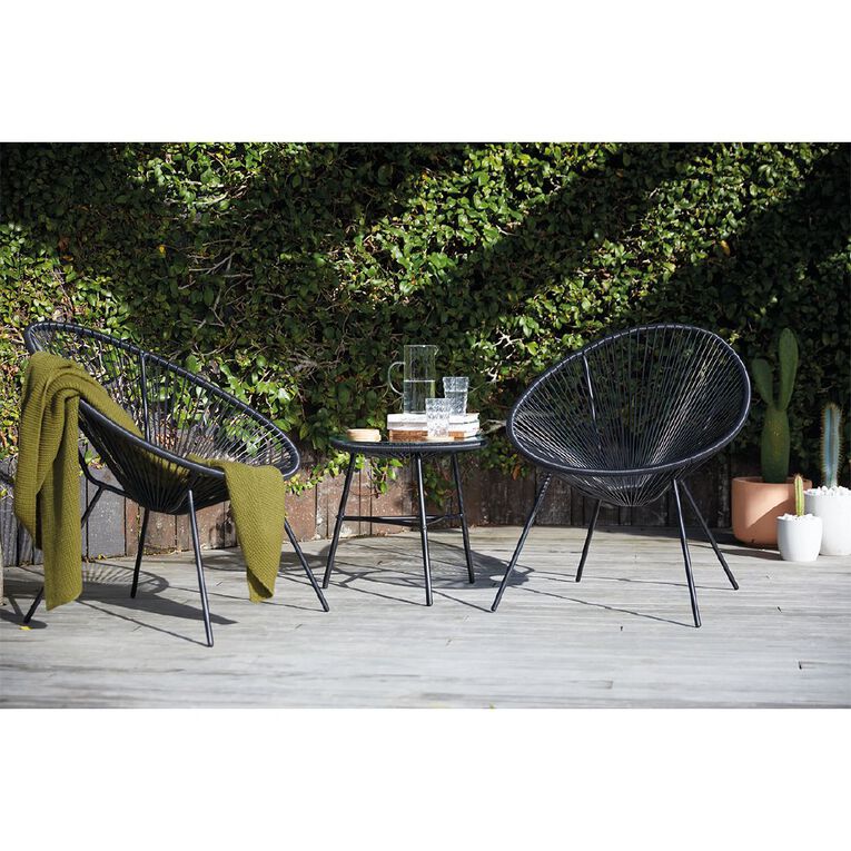 Living Co Acapulco Chair Black One Size The Warehouse Living Co Acapulco Chair Black One, Wire Outdoor Furniture Nz