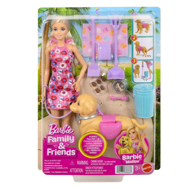 Barbie Doll & Walking Potty Puppy Set, , hi-res