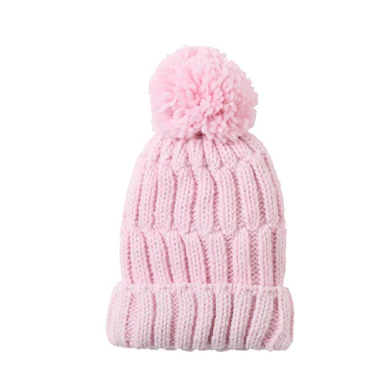 Young Original Older Kids' Twist Yarn Pom Beanie, Pink Light, hi-res