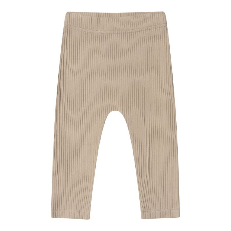 Young Original Babies' Rib Leggings 3 Pack, Green, hi-res