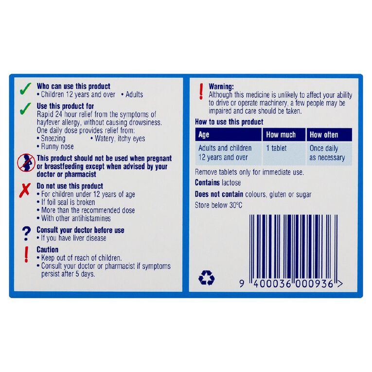 Claratyne Tablets 10mg x 10 Pack, , hi-res
