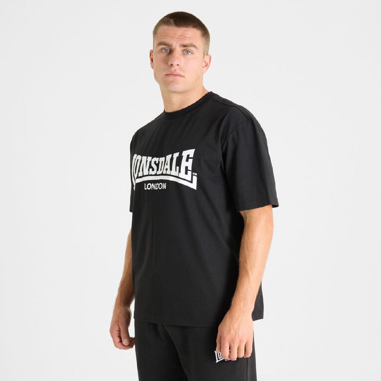 Lonsdale Unisex Tee, Black, hi-res
