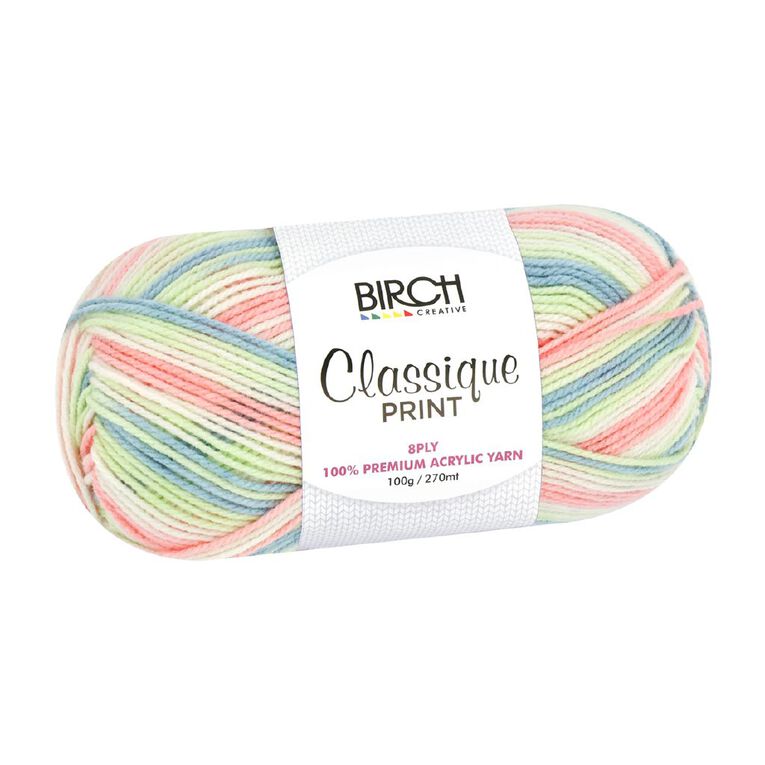 Birch Classique Yarn Prints 100% Premium Acrylic 100G 8Ply Spring, , hi-res