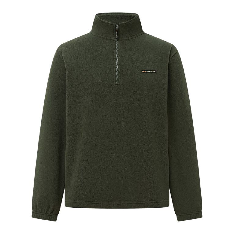 Back Country Men's 1/4 Zip Fleece Sweater, Green Dark, hi-res