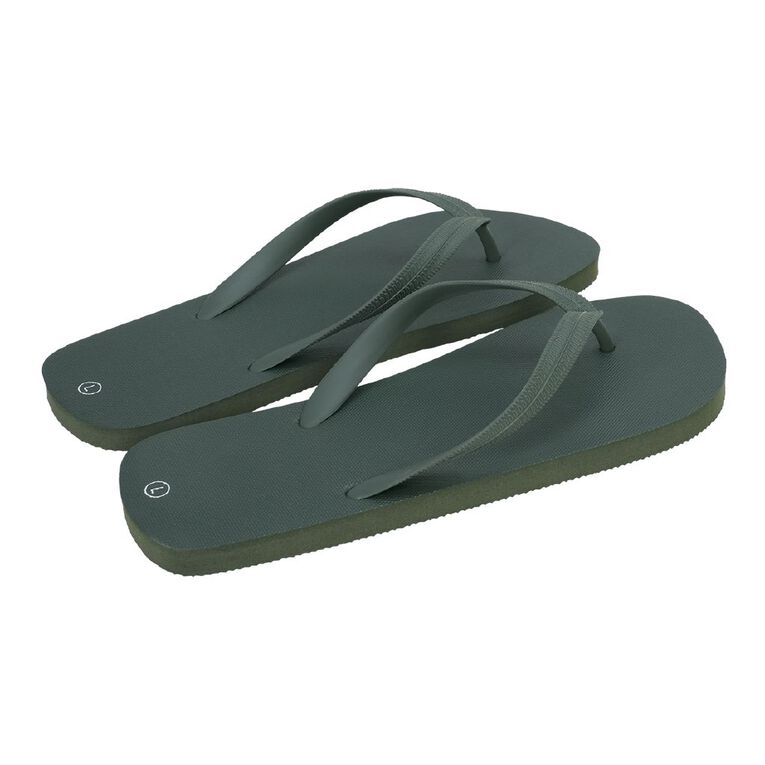 H&H Men's Plain Jandals, Khaki, hi-res