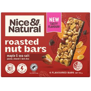 Nice & Natural Roasted Nut Bars Maple Almond 6 Pack