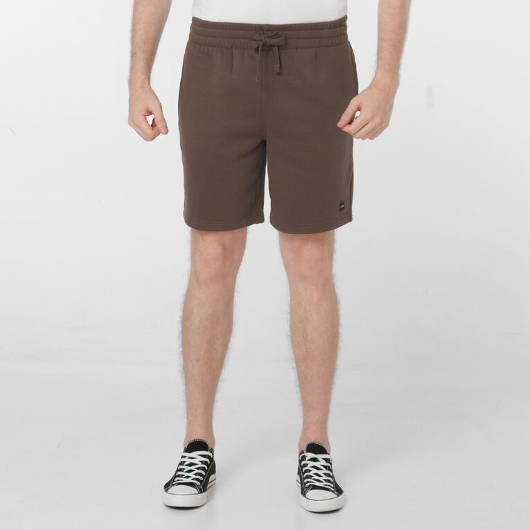 H&H Men's Plain Knit Shorts, Brown Dark, hi-res