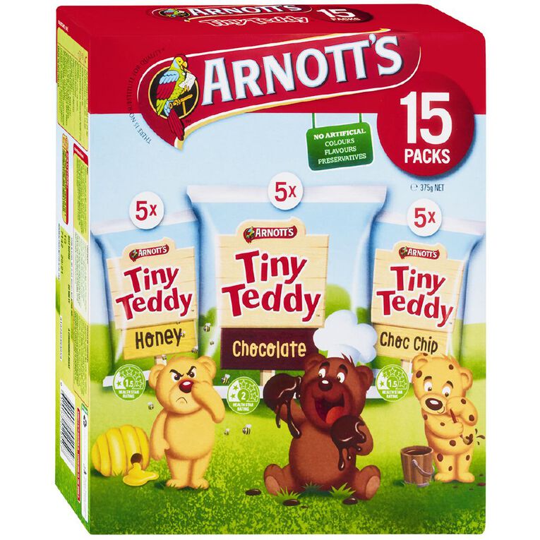 Arnott's Tiny Teddy Variety Box 375g, , hi-res