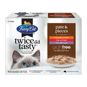 Fussy Cat Twice as Tasty Pate & Pieces 12x80g