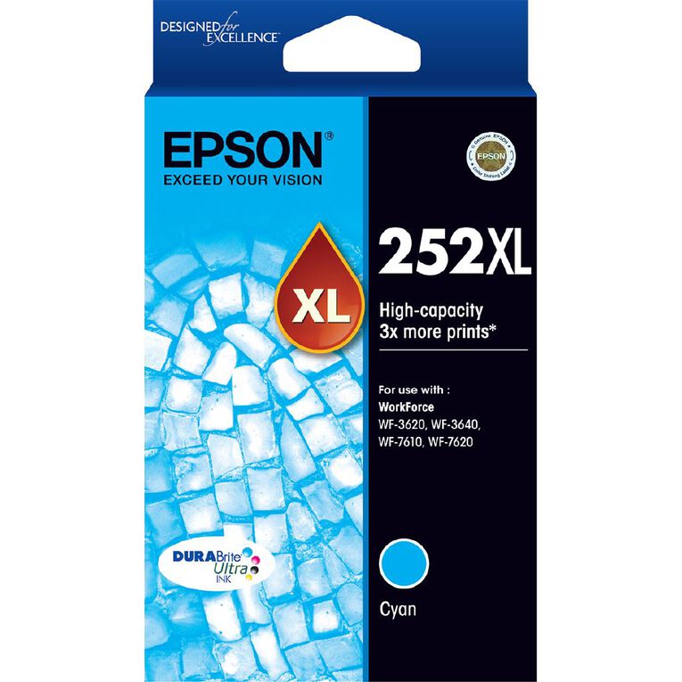 Epson Ink 252XL Cyan (1100 Pages), , hi-res