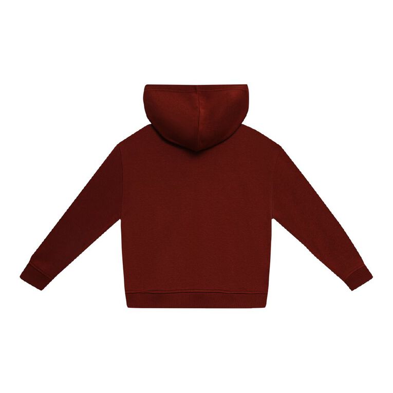 Young Original Plain Hoodie, Red Dark, hi-res