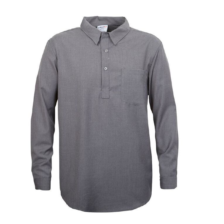 Schooltex Kids' Closed Front School Shirt, Grey Mid, hi-res