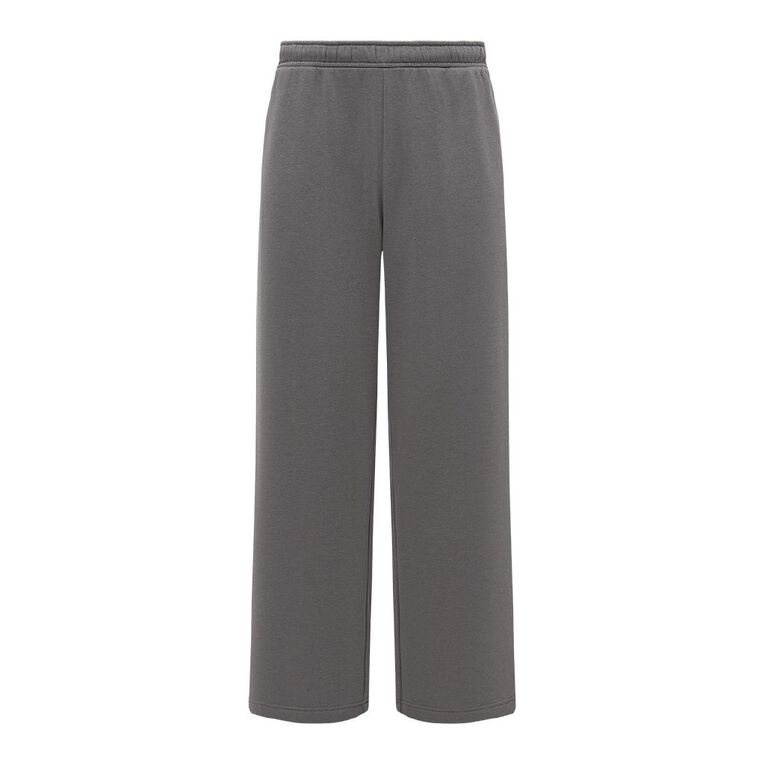 H&H Men's Straight Leg Trackpants, Grey Mid, hi-res