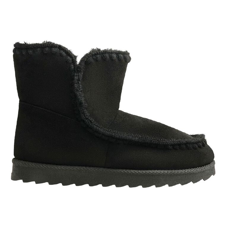 H&H Women's Bannie Slipper Boots, Black, hi-res