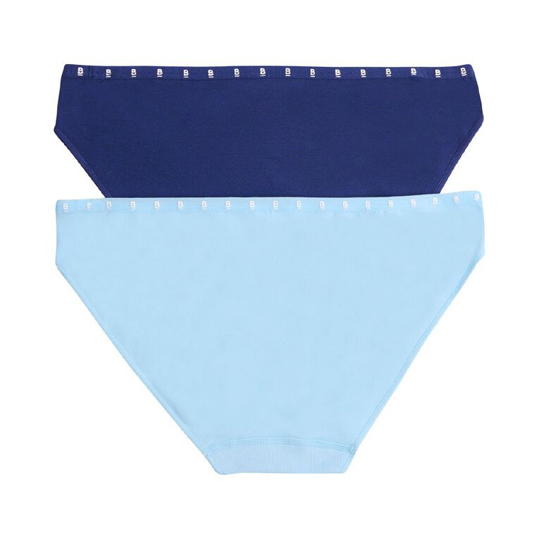 B FOR BONDS Women's Seamfree Bikini Briefs 2 Pack, Blue, hi-res