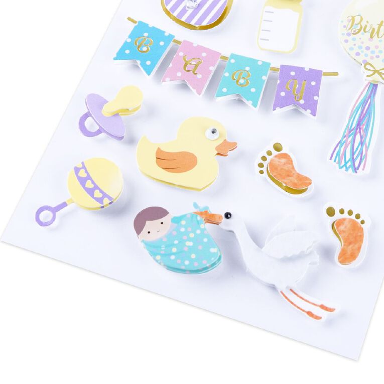 Uniti Dimensional Stickers Baby, , hi-res