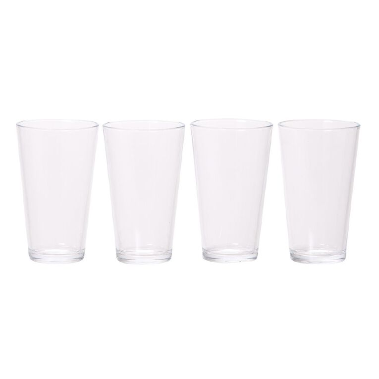 Living & Co Modern Beer Glass Clear 4 Pack, , hi-res