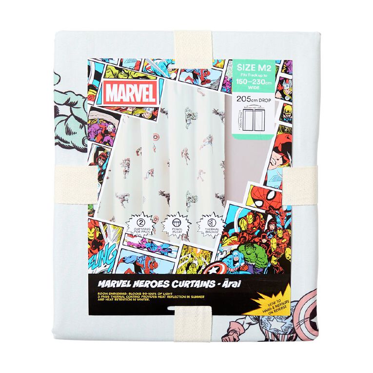 Marvel Curtains Green 150-230cm Wide/205cm Drop, , hi-res