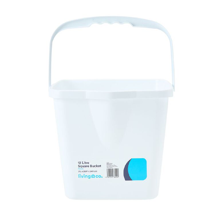 Living & Co Square Bucket Assorted 12L, , hi-res