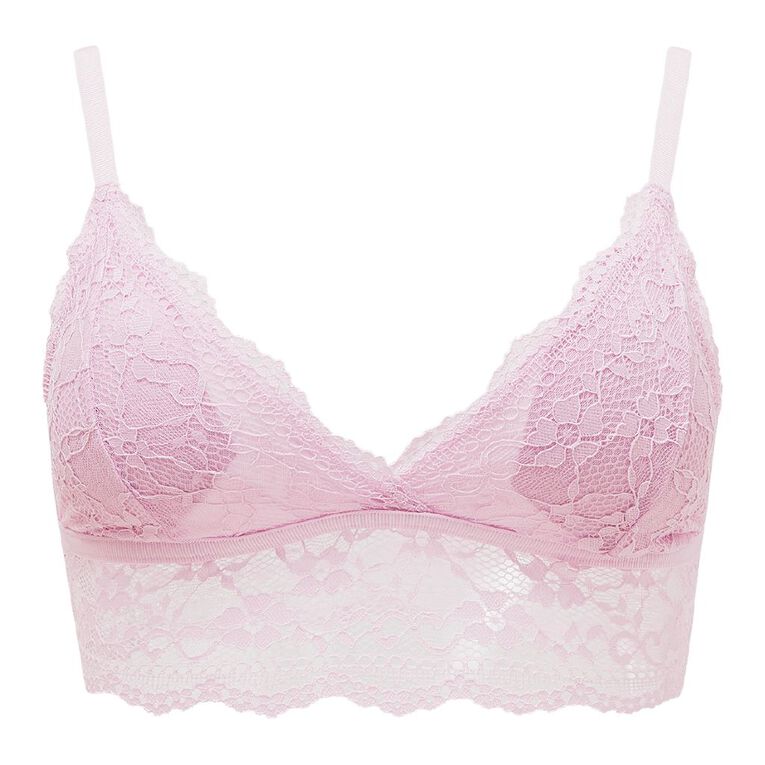 H&H Women's Missy Lace Bralette, Pink Light, hi-res