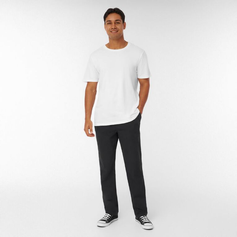 H&H Men's Elastic Waist Tapered Pants, Grey Dark, hi-res