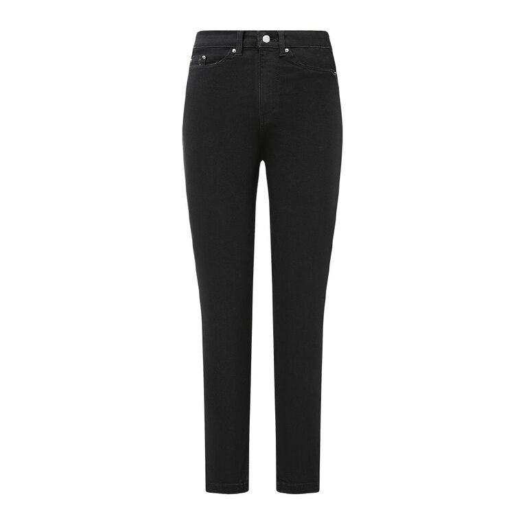 H&H Women's High Rise Skinny Jeans, Black, hi-res