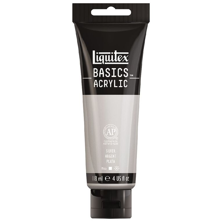 Liquitex Basics Acrylic 118ml Silver, , hi-res