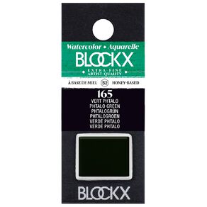 BLOCKX Watercolour Half Pan S2 165 Phthalo Green Green