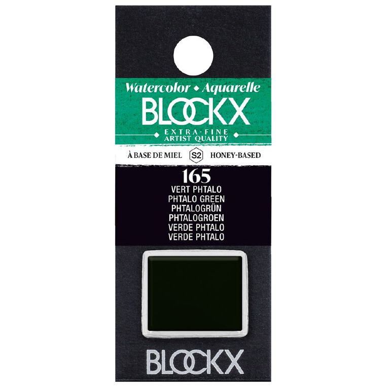 BLOCKX Watercolour Half Pan S2 165 Phthalo Green Green, , hi-res