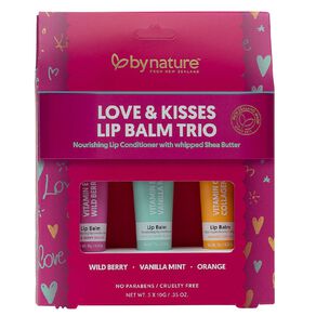 by nature love & kisses lip balm trio 1 each