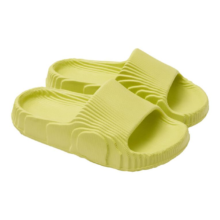 Young Original Senior Kids' Moulded Slides, Lime, hi-res