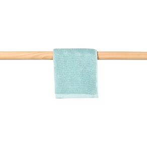 Living & Co Plush Plain Face Towel Blue Light