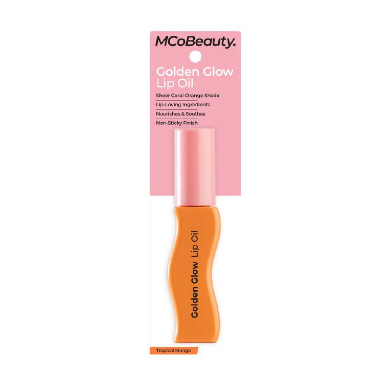 MCoBeauty Golden Glow Lip Oil- Tropical Mango, , hi-res