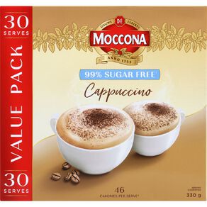 Moccona Coffee Sachets 99% Sugar Free Cappuccino 30s