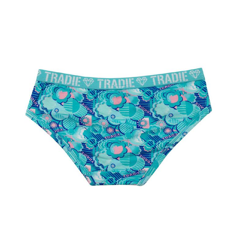 Tradie Girls' Boyleg Briefs 3 Pack, Blue Light, hi-res