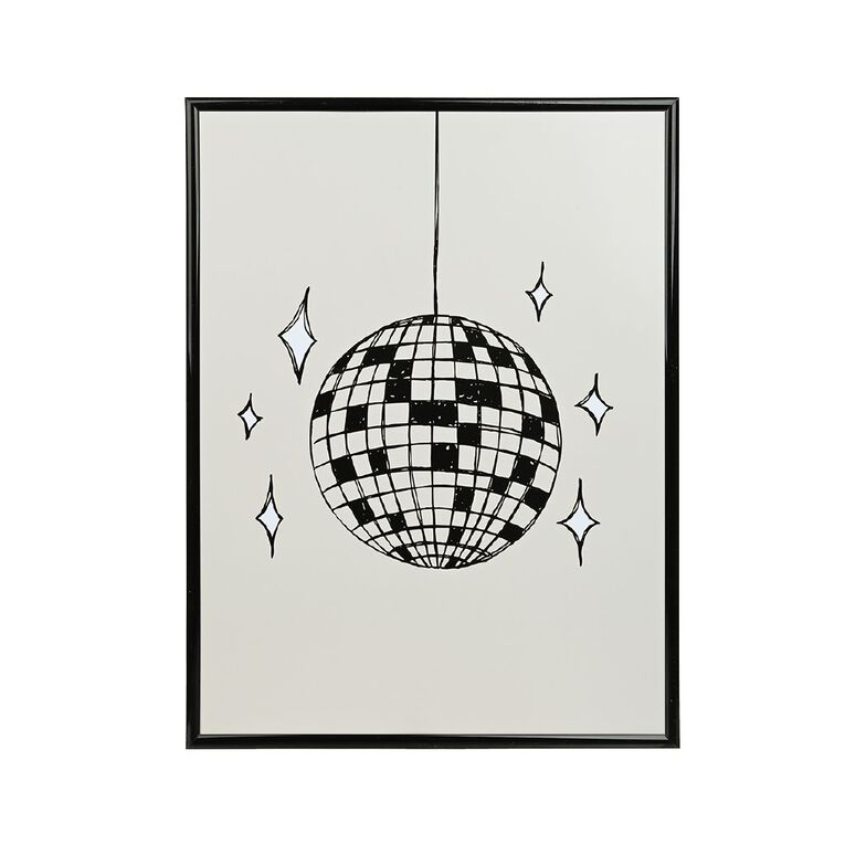 Living & Co Disco Ball Framed Print 30cm x 40cm, , hi-res