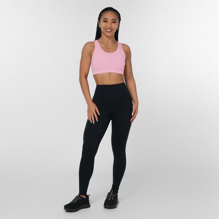 Active Intent Women's High Support Crop Top, Pink Mid, hi-res
