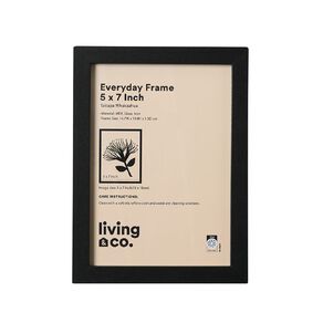 Living & Co Everyday Standard Photo Frame Black 5in x 7in