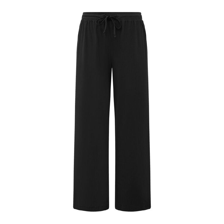 H&H Women's Comfy Pyjama Pants, Black, hi-res