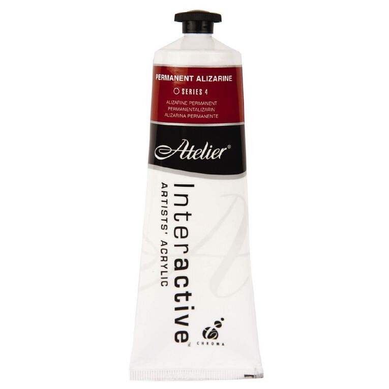 Atelier S4 Acrylic Paint Permanent Alizarine Red 80ml, , hi-res
