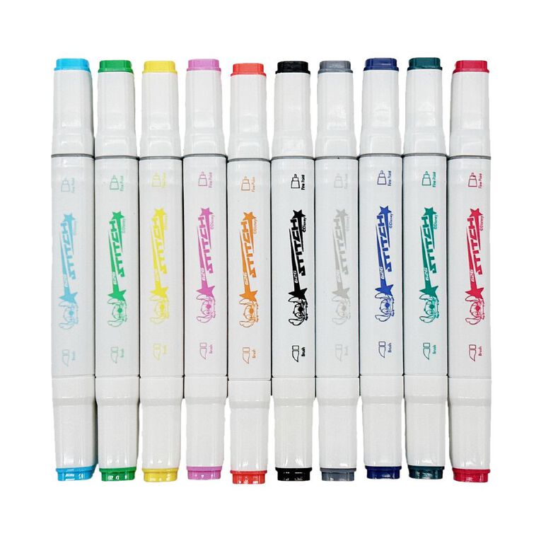 Stitch Dual Tip Markers 10 Pack, , hi-res