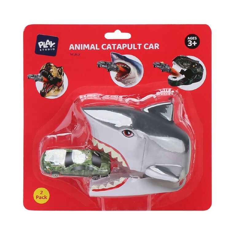 Play Studio Diecast Animal Catapult Car 2 Pack Assorted, , hi-res