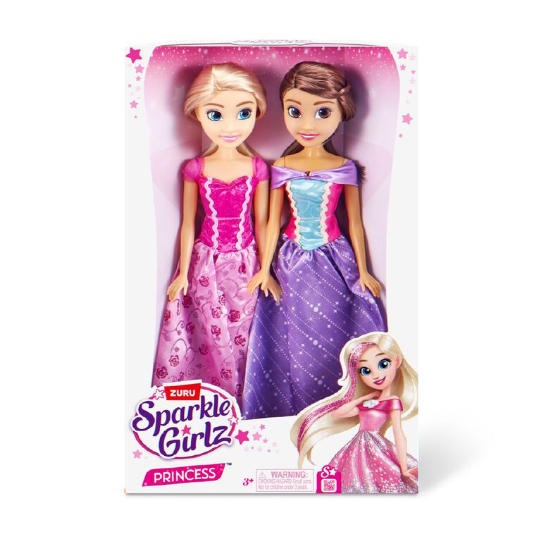 Sparkle Girlz 18 Inch Princess Doll 2 Pack, , hi-res