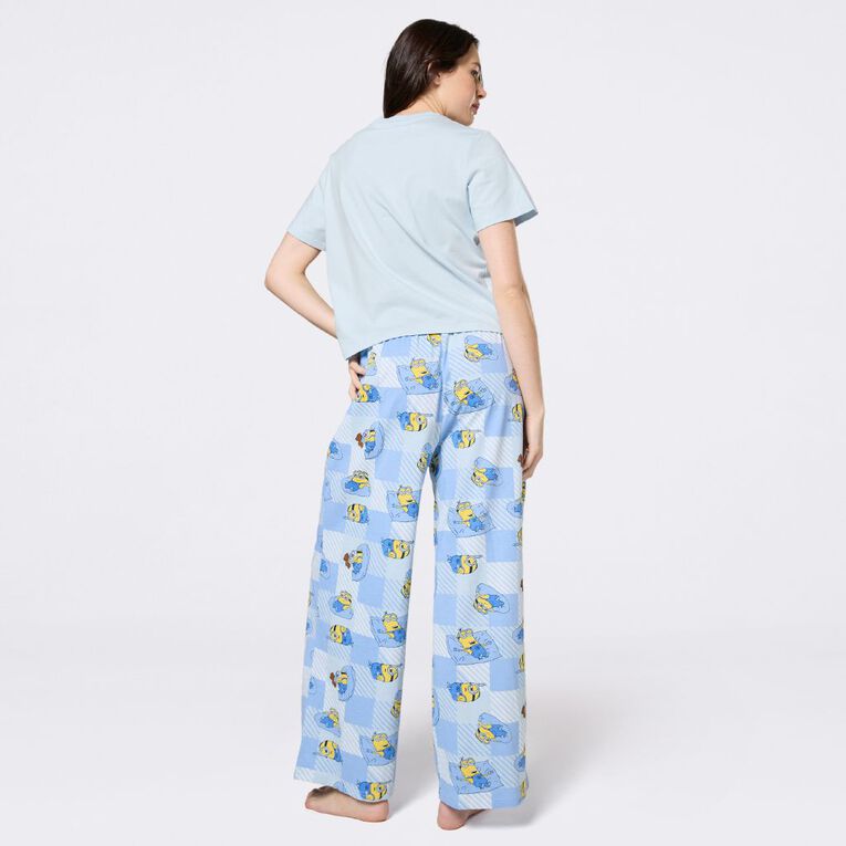 Minions Women's Jersey Tee and Pant Pyjama Set, Blue Light, hi-res