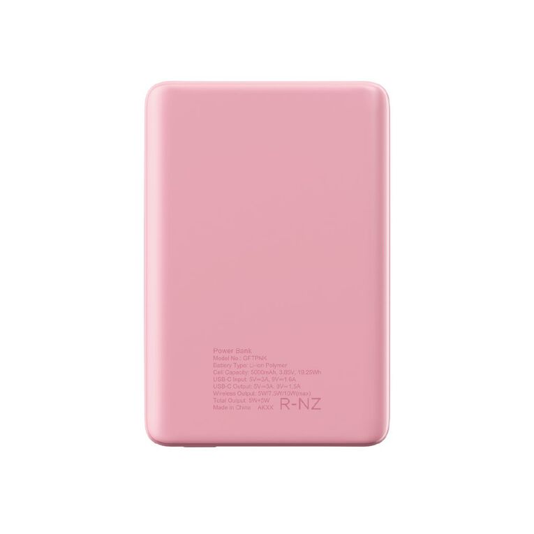 Tech.Inc 3in1 Charge Pack with Cable Charger Wireless Power Bank Pink, , hi-res