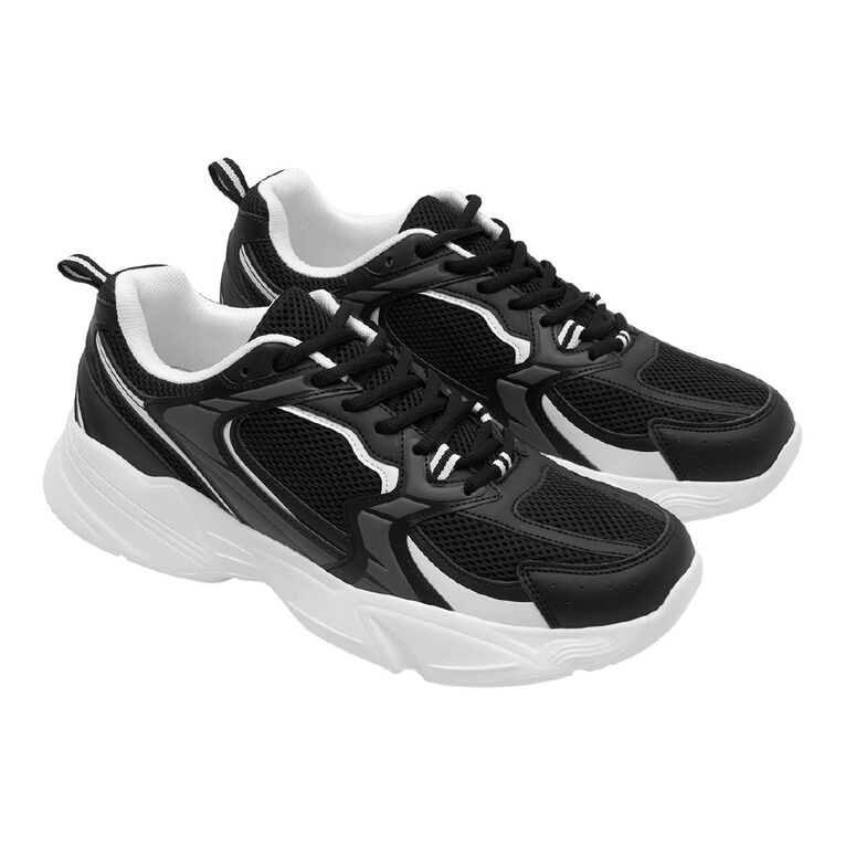 Active Intent Men's Flex Force Trainers, Black/White, hi-res