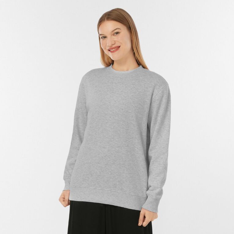 H&H Women's Classic Crew Sweatshirt, Silver Grey, hi-res