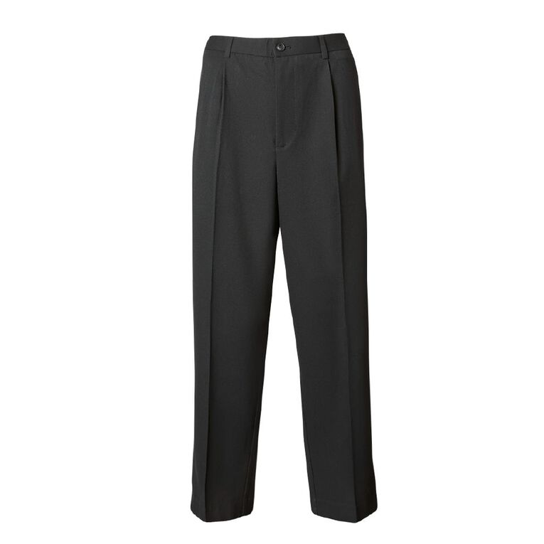 H&H Men's Smart Pleated pants, Black, hi-res