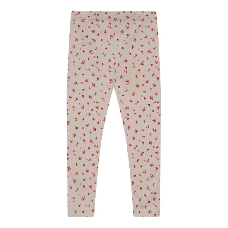 Young Original Fleece Lined Leggings, Cream DITSY, hi-res