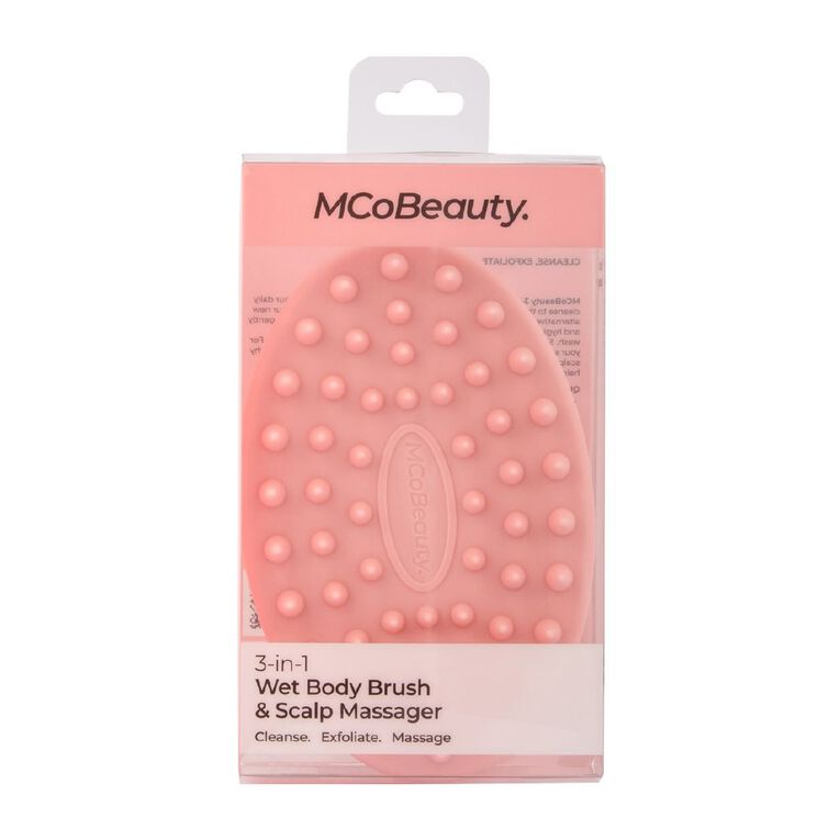 MCoBeauty 3-In-1 Wet Body Brush & Scalp Massager, , hi-res